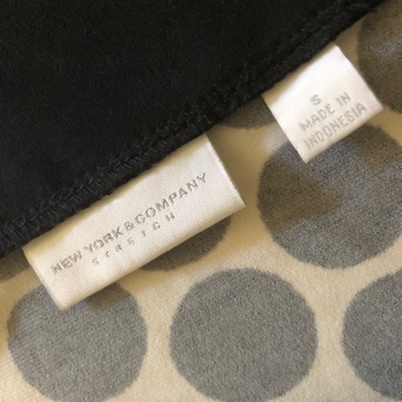 New York & Company Stretch Polka Dot Top S - Picture 9 of 12